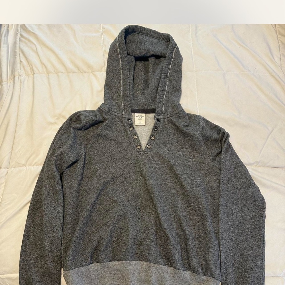Abercrombie and Fitch Gray Hooded Sweatshirt